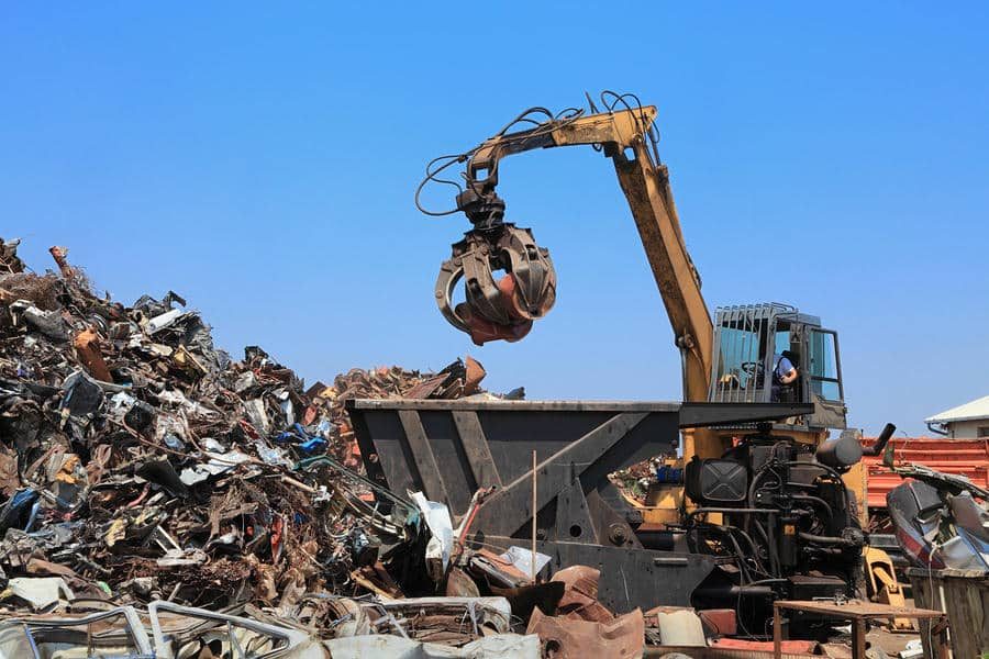 Metal recycling plant